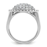 14k White Gold 2 carat Lab Grown Diamond VS/SI+ G+ Complete Fashion Ring